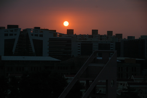 Sunset in Magarpatta city