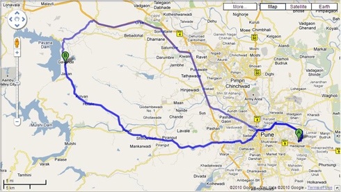 route to lohagad fort